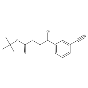 tert-butyl N-[(2R)-2-(3-cyanophenyl)-2-hydroxyethyl]carbamate结构式