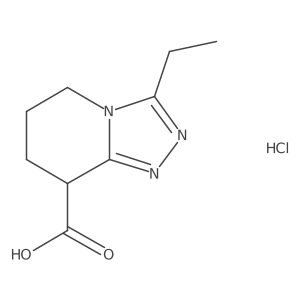 3-Ethyl-5,6,7,8-tetrahydro-[1,2,4]triazolo[4,3-a]pyridine-8-carboxylic acid;hydrochloride Structure
