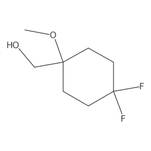 (4,4-Difluoro-1-methoxycyclohexyl)methanol Structure