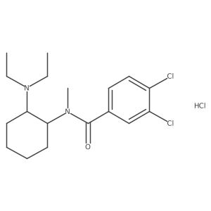 rel-3,4-Dichloro-N-[(1R,2R)-2-(diethylamino)cyclohexyl]-N-methylbenzamide hydrochloride (1:1) Structure
