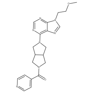 9-(2-methoxyethyl)-6-[5-(pyridine-4-carbonyl)-octahydropyrrolo[3,4-c]pyrrol-2-yl]-9H-purine结构式