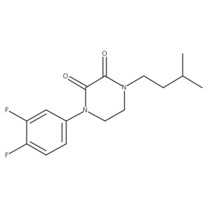 1-(3,4-Difluorophenyl)-4-(3-methylbutyl)piperazine-2,3-dione Structure
