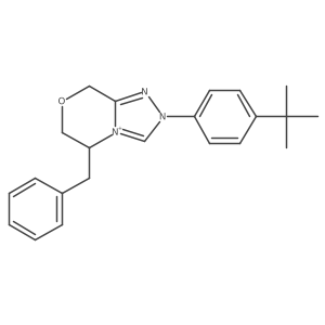 (R)-5-Benzyl-2-(4-(tert-butyl)phenyl)-5,6-dihydro-8H-[1,2,4]triazolo[3,4-c][1,4]oxazin-2-ium Structure