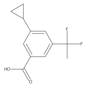3-Cyclopropyl-5-(1,1-difluoroethyl)benzoic acid Structure