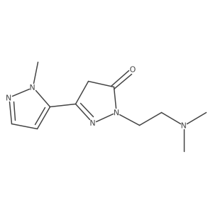 1-[2-(dimethylamino)ethyl]-3-(1-methyl-1H-pyrazol-5-yl)-4,5-dihydro-1H-pyrazol-5-one结构式