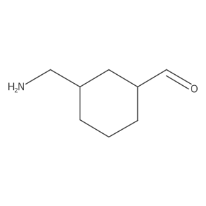 rac-(1R,3S)-3-(aminomethyl)cyclohexane-1-carbaldehyde结构式