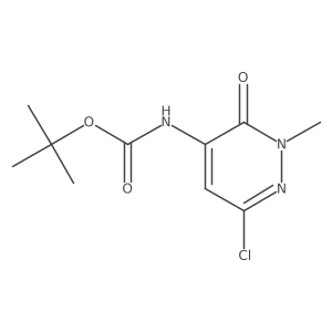 tert-Butyl (6-chloro-2-methyl-3-oxo-2,3-dihydropyridazin-4-yl)carbamate结构式