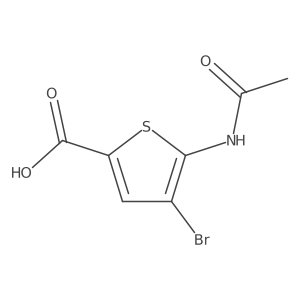 4-Bromo-5-acetamidothiophene-2-carboxylic acid结构式