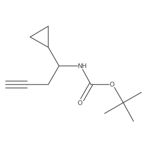tert-butyl N-(1-cyclopropylbut-3-yn-1-yl)carbamate结构式