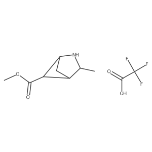 methyl (1R,3R,4S,5S)-3-methyl-2-azabicyclo[2.1.1]hexane-5-carboxylate;2,2,2-trifluoroacetic acid Structure