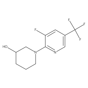 1-[3-Fluoro-5-(trifluoromethyl)pyridin-2-yl]piperidin-3-ol结构式