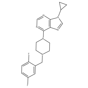 9-cyclopropyl-6-{4-[(2,5-difluorophenyl)methyl]piperazin-1-yl}-9H-purine结构式