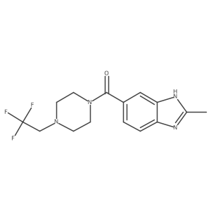 2-methyl-5-[4-(2,2,2-trifluoroethyl)piperazine-1-carbonyl]-1H-1,3-benzodiazole Structure