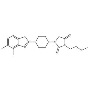 1-[1-(4,5-Dimethyl-1,3-benzothiazol-2-yl)piperidin-4-yl]-3-(2-methoxyethyl)imidazolidine-2,4-dione Structure