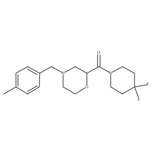 2-(4,4-Difluoropiperidine-1-carbonyl)-4-[(4-methylphenyl)methyl]morpholine Structure