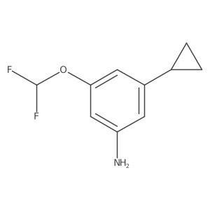 3-Cyclopropyl-5-(difluoromethoxy)aniline结构式