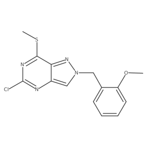 5-Chloro-2-(2-methoxybenzyl)-7-(methylthio)-2H-pyrazolo[4,3-d]pyrimidine结构式