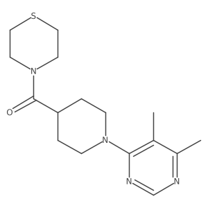 4-[1-(5,6-Dimethylpyrimidin-4-yl)piperidine-4-carbonyl]thiomorpholine Structure