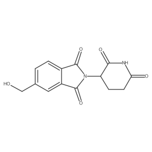 2-(2,6-dioxopiperidin-3-yl)-5-(hydroxymethyl)-2,3-dihydro-1H-isoindole-1,3-dione结构式