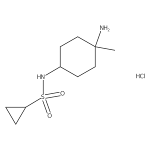N-(4-amino-4-methylcyclohexyl)cyclopropanesulfonamide hydrochloride结构式