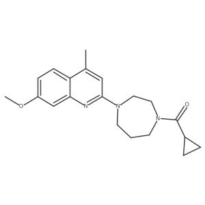 2-(4-Cyclopropanecarbonyl-1,4-diazepan-1-yl)-7-methoxy-4-methylquinoline Structure