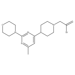 4-{4-[4-(2-Bromoprop-2-en-1-yl)piperazin-1-yl]-6-methylpyrimidin-2-yl}morpholine结构式