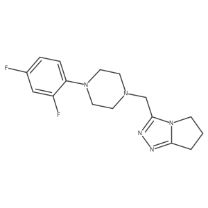 1-(2,4-difluorophenyl)-4-({5H,6H,7H-pyrrolo[2,1-c][1,2,4]triazol-3-yl}methyl)piperazine Structure