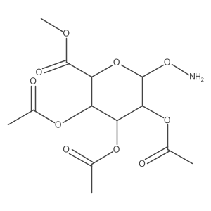 1-O-Amino-b-D-glucopyranuronic Acid 2,3,4-Triacetate Methyl Ester Structure