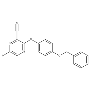 3-[4-(Benzyloxy)phenoxy]-6-fluoro-2-pyrazinecarbonitrile Structure