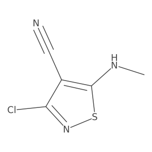 3-Chloro-5-(methylamino)-1,2-thiazole-4-carbonitrile结构式