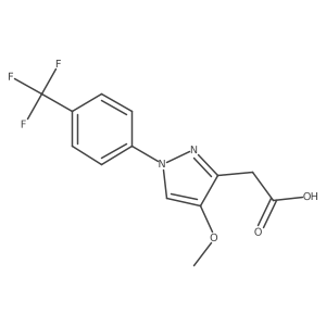 4-Methoxy-1-[4-(trifluoromethyl)phenyl]-1H-pyrazole-3-acetic acid Structure