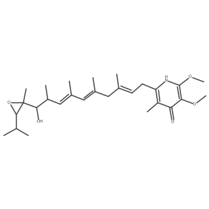 4-Pyridinol, 2-(10-hydroxy-3,5,7,9-tetramethyl-10-(2-methyl-3-(1-methylethyl)-2-oxiranyl)-2,5,7-decatrienyl)-5,6-dimethoxy-3-methyl- Structure