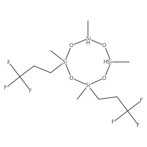 2,4,6,8-Tetramethyl-2,4-bis(3,3,3-trifluoropropyl)cyclotetrasiloxane结构式