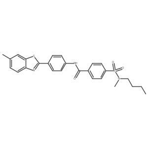 4-(N-butyl-N-methylsulfamoyl)-N-(4-(6-methylbenzo[d]thiazol-2-yl)phenyl)benzamide结构式