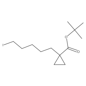 Tert-butyl 1-(5-iodopentyl)-1-cyclopropanecarboxylate结构式