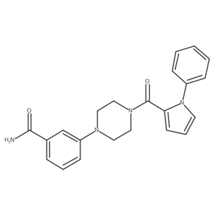 3-[4-(1-phenyl-1H-pyrrole-2-carbonyl)piperazin-1-yl]benzamide Structure