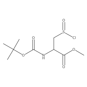 3-(Chlorosulfinyl)-N-[(1,1-dimethylethoxy)carbonyl]-L-alanine methyl ester Structure