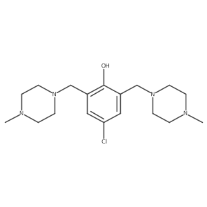 4-Chloro-2,6-bis[(4-methyl-1-piperazinyl)methyl]phenol Structure