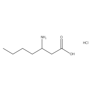 3-Aminoheptanoic acid hydrochloride结构式