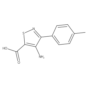 4-Amino-3-(4-methylphenyl)-1,2-thiazole-5-carboxylic acid结构式