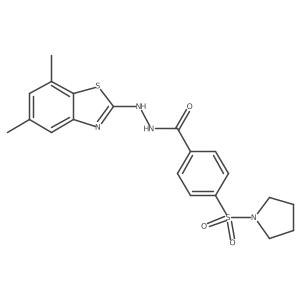 N'-(5,7-dimethylbenzo[d]thiazol-2-yl)-4-(pyrrolidin-1-ylsulfonyl)benzohydrazide Structure