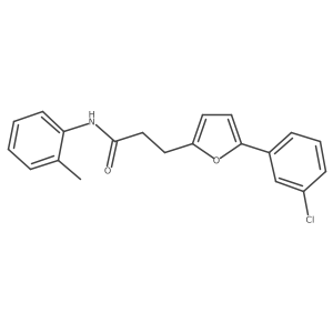 3-(5-(3-Chlorophenyl)-2-furyl)-N-(2-methylphenyl)propanamide Structure