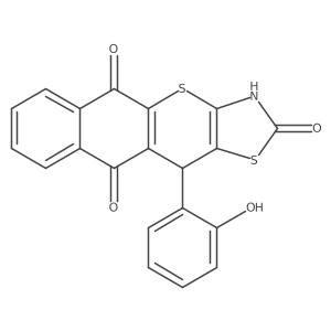 11-(2-Hydroxyphenyl)-3,11-dihydro-2H-benzo[6,7]thiochromeno[2,3-d]thiazole-2,5,10-trione结构式
