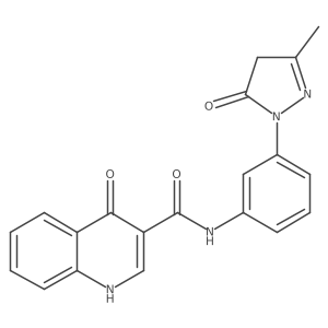 n-[3-(3-Methyl-5-oxo-1,4-dihydropyrazol-1-yl)phenyl]-4-oxo-1h-quinoline-3-carboxamide结构式
