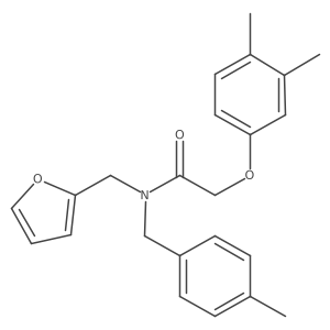 2-(3,4-dimethylphenoxy)-N-(furan-2-ylmethyl)-N-(4-methylbenzyl)acetamide Structure