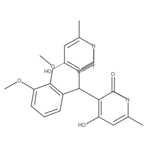 3,3'-((2,3-dimethoxyphenyl)methylene)bis(4-hydroxy-1,6-dimethylpyridin-2(1H)-one) Structure