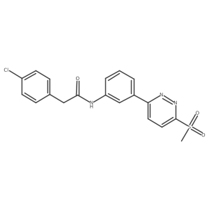 2-(4-chlorophenyl)-N-[3-(6-methanesulfonylpyridazin-3-yl)phenyl]acetamide Structure