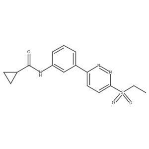 N-(3-(6-(ethylsulfonyl)pyridazin-3-yl)phenyl)cyclopropanecarboxamide结构式