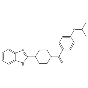 (4-(1H-benzo[d]imidazol-2-yl)piperidin-1-yl)(4-isopropoxyphenyl)methanone Structure