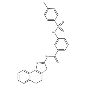 N-(4H-chromeno[4,3-d]thiazol-2-yl)-3-(4-fluorophenylsulfonamido)benzamide结构式